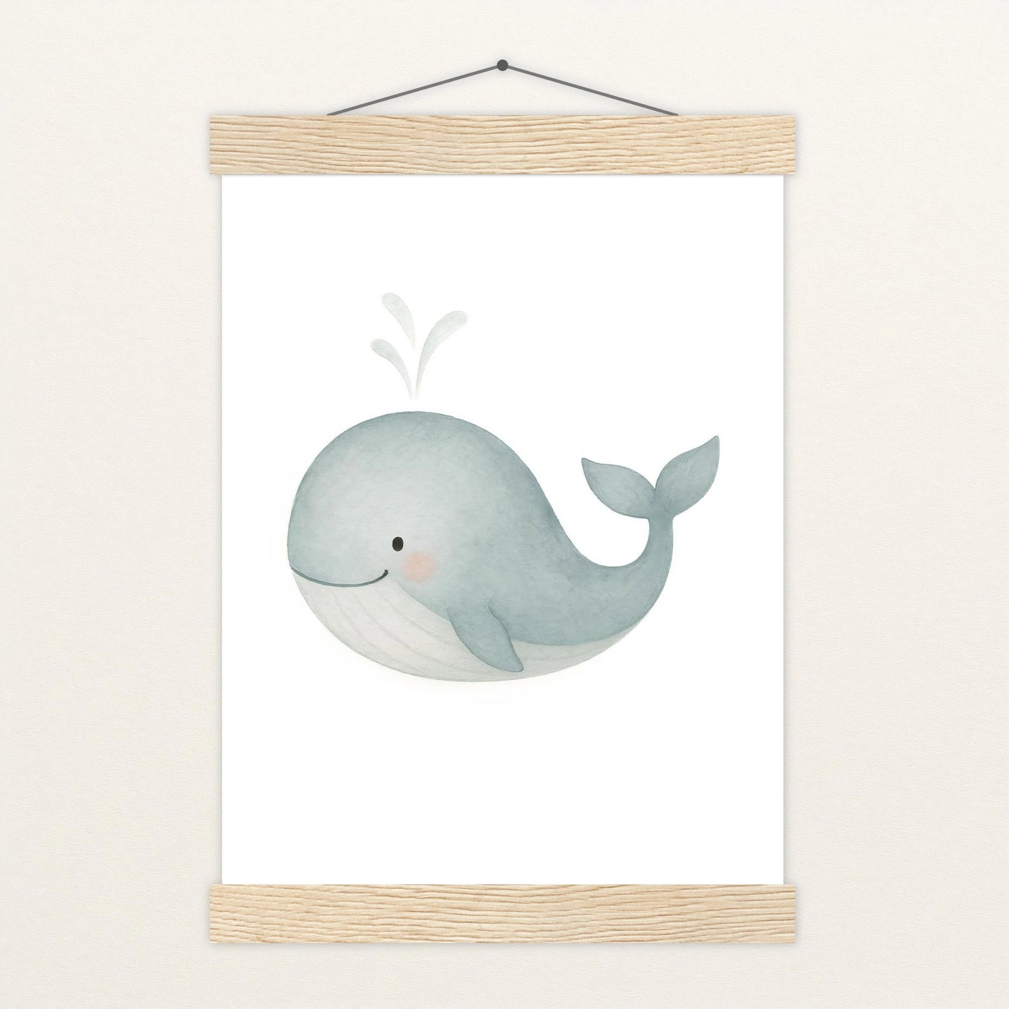 Willi der Wal Poster mit Leisten von tinylearner