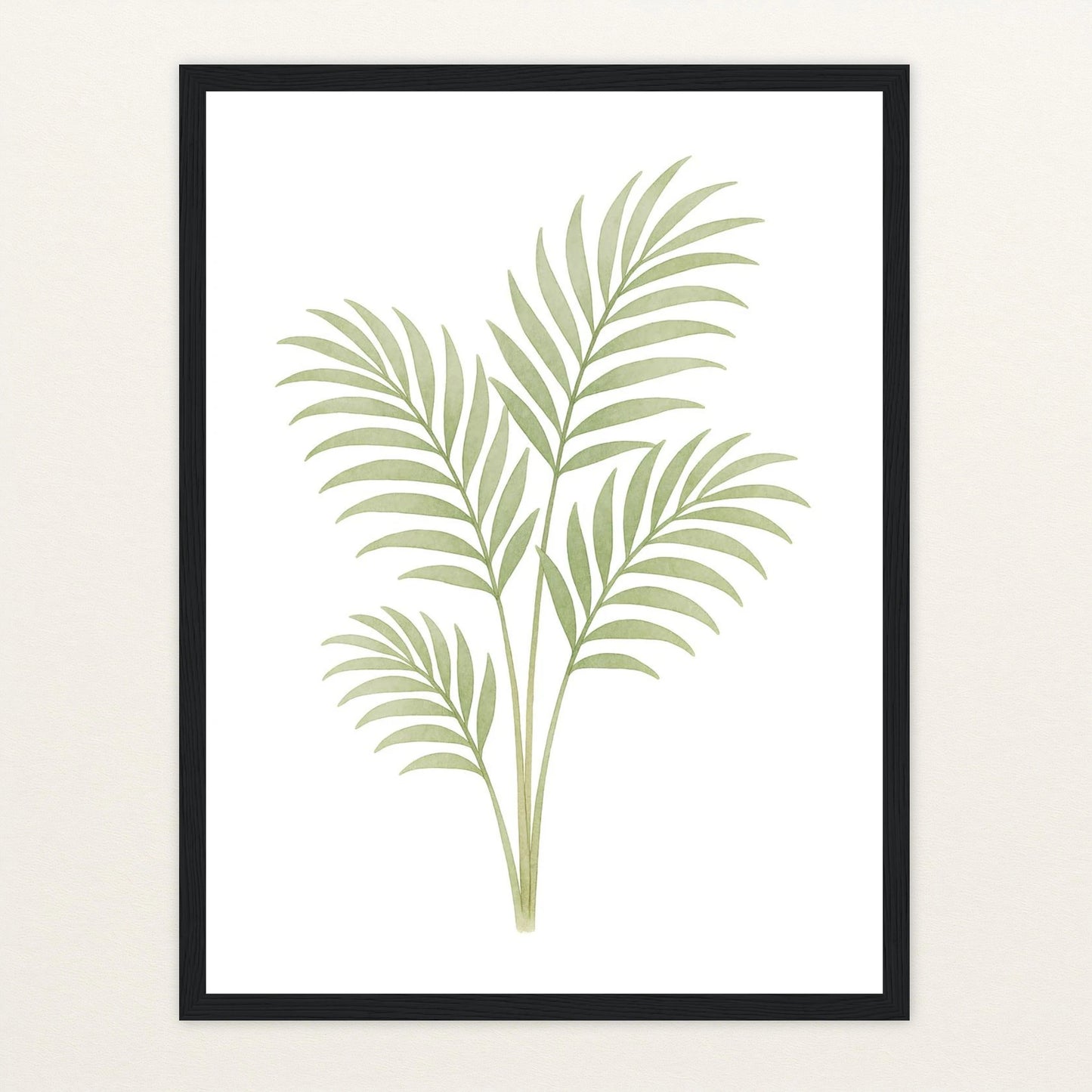 Howea-Blatt Poster mit Holzrahmen von tinylearner