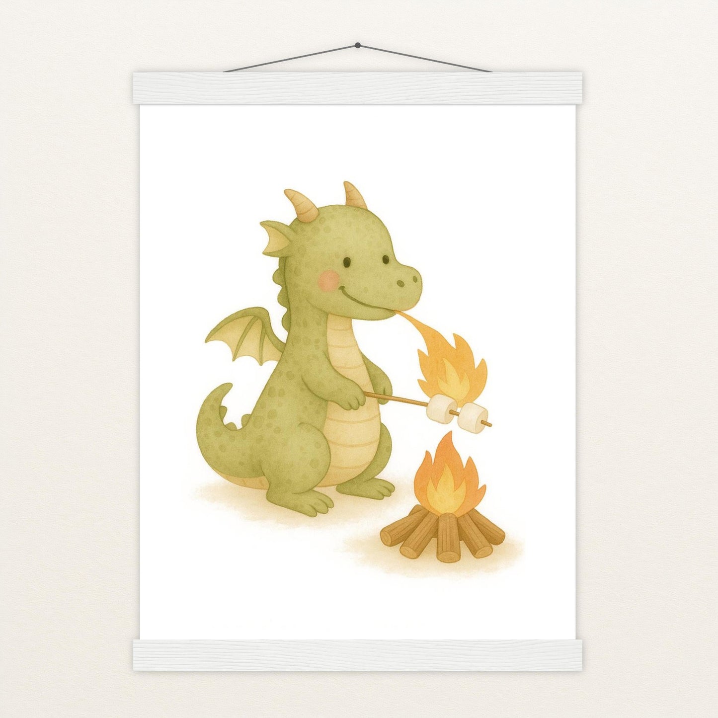 Drax der Drache - Motiv: "Marshmallows" Poster mit Leisten von tinylearner