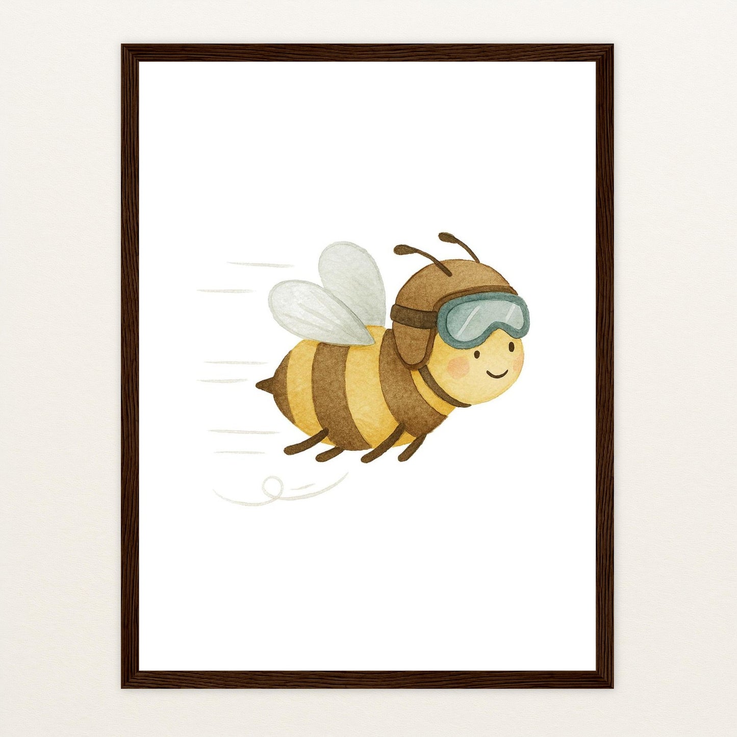 Bibi die Biene Poster mit Holzrahmen von tinylearner