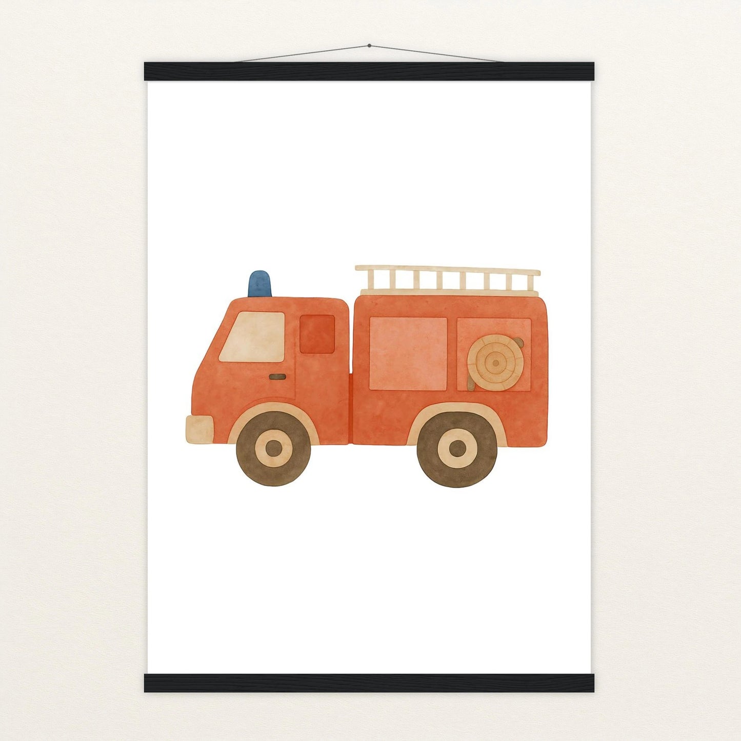 Feuerwehrauto Poster mit Leisten von tinylearner