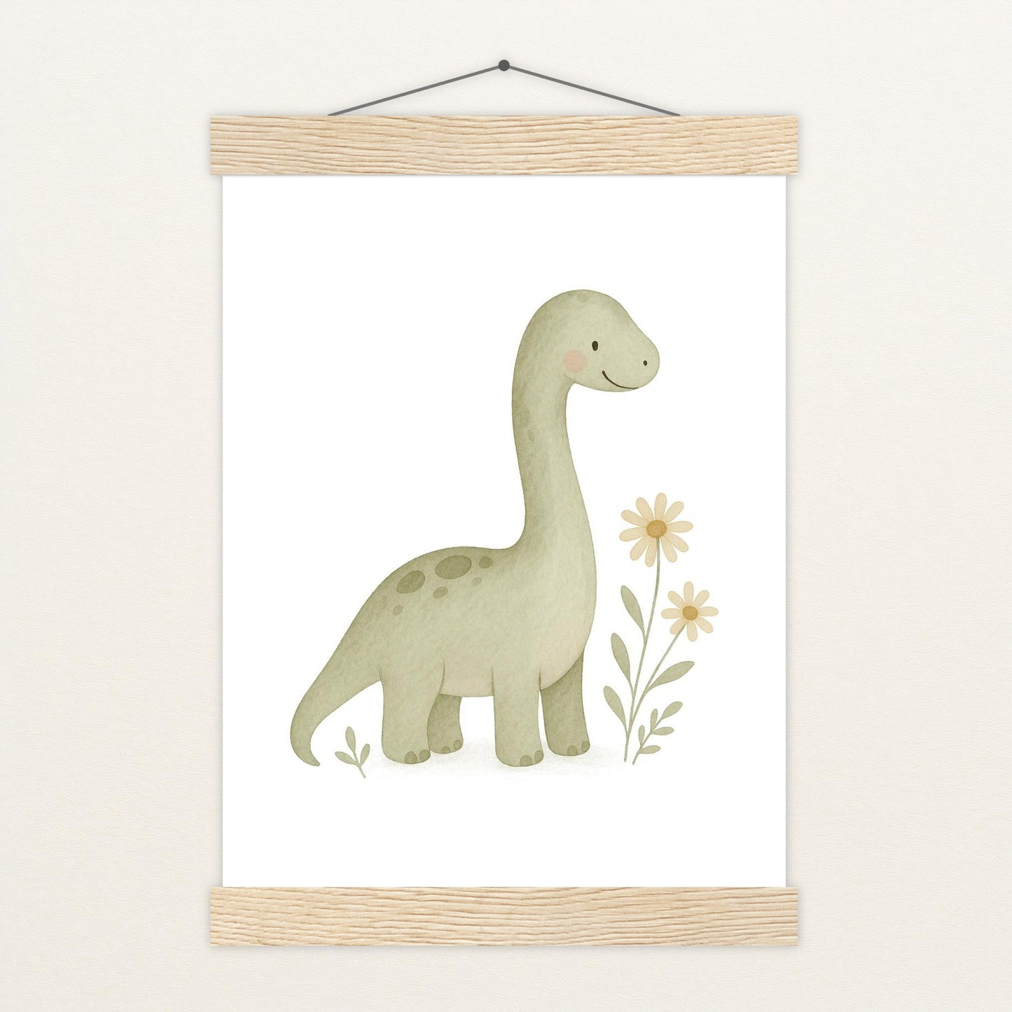 Dinosaurier Brachiosaurus Poster mit Leisten von tinylearner