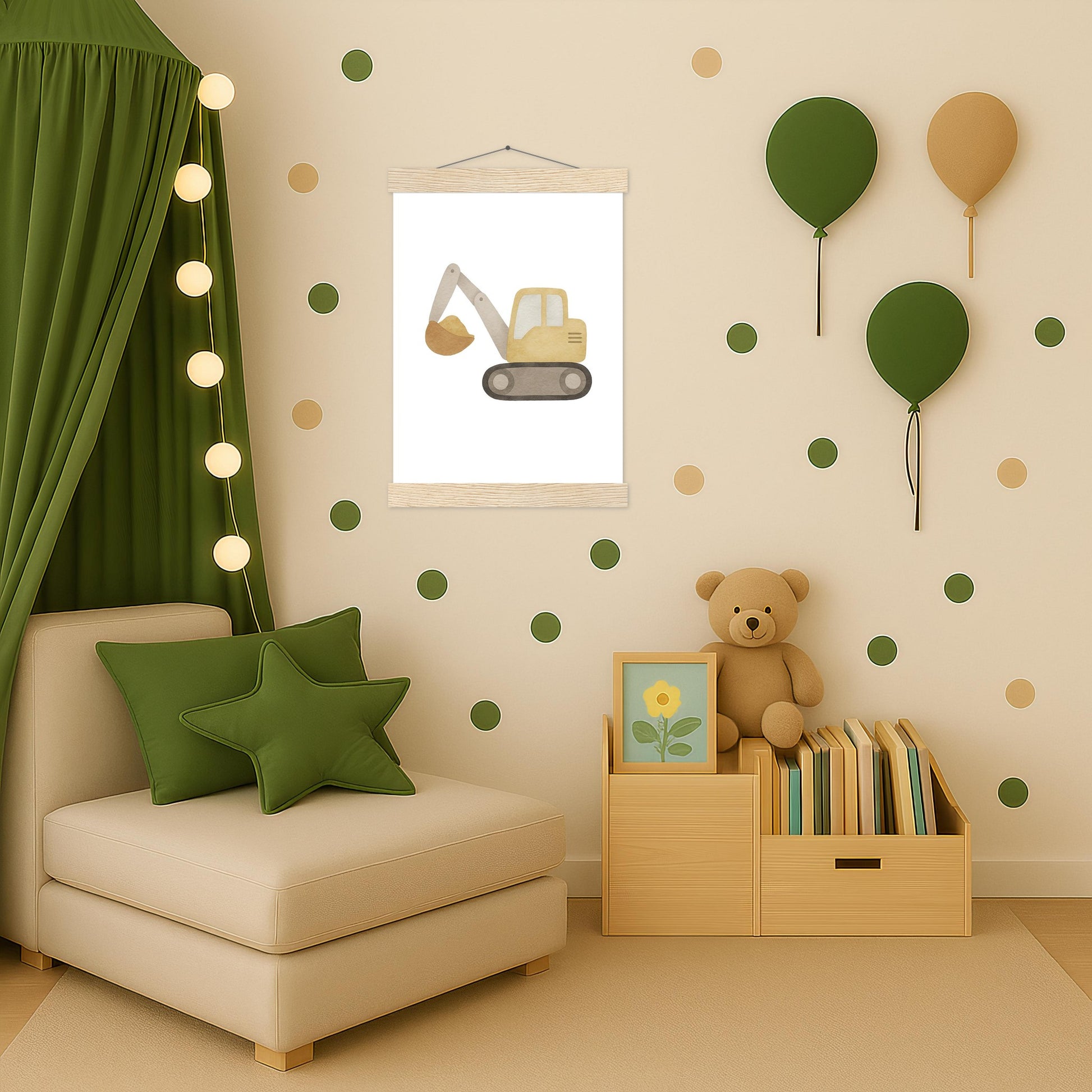 Bagger Poster mit Leisten von tinylearner