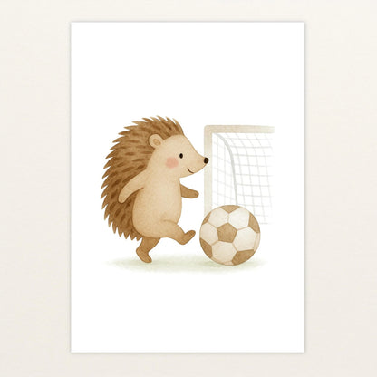 Iggi der Igel - Motiv: "Fußball" Poster von tinylearner