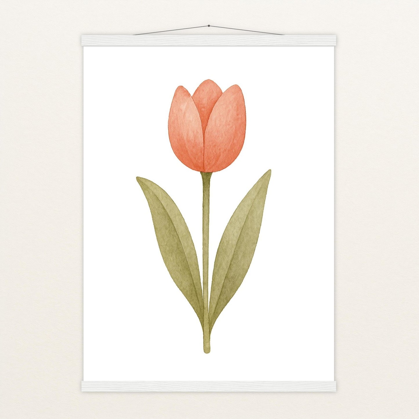 Tulpe Poster mit Leisten von tinylearner