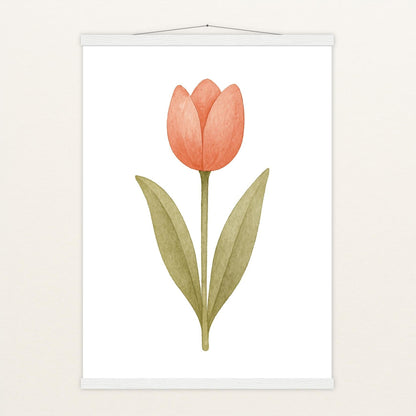 Tulpe Poster mit Leisten von tinylearner
