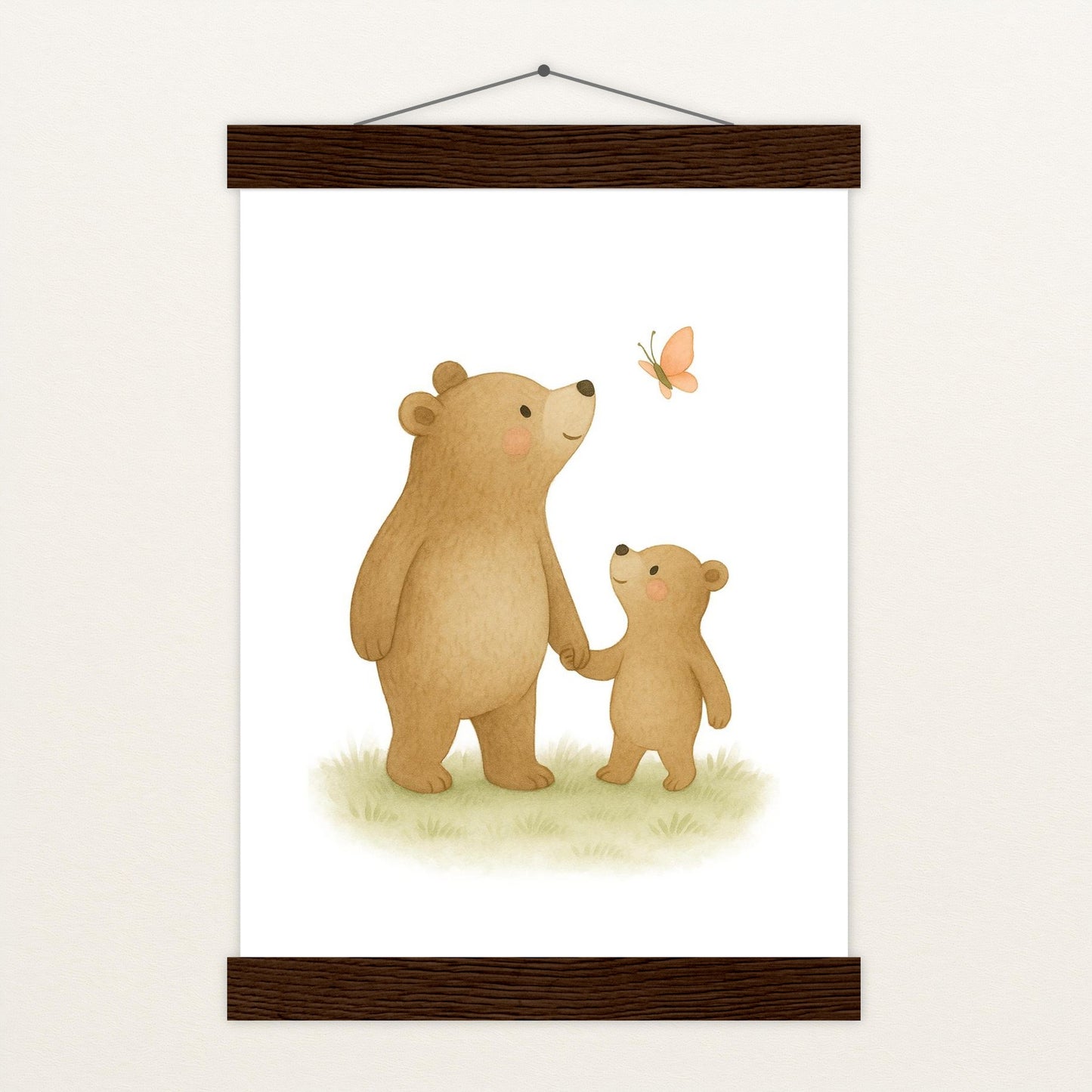 Balu der Bär - Motiv: "Schmetterling" Poster mit Leisten von tinylearner