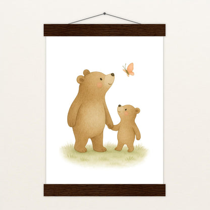 Balu der Bär - Motiv: "Schmetterling" Poster mit Leisten von tinylearner