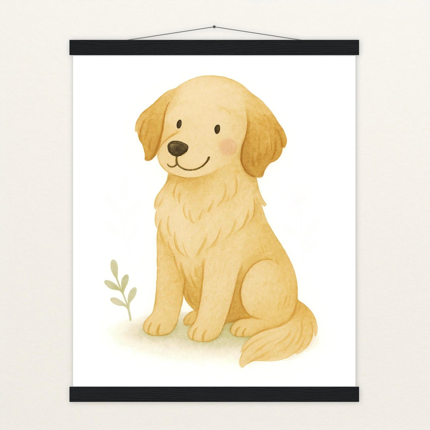 Hugo der Hund Poster mit Leisten von tinylearner