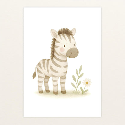 Zinni das Zebra Poster von tinylearner