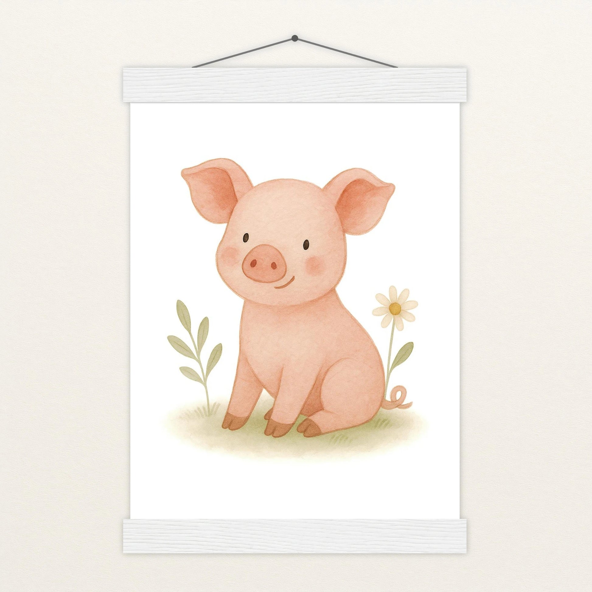 Susi das Schwein Poster mit Leisten von tinylearner
