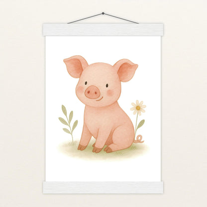 Susi das Schwein Poster mit Leisten von tinylearner