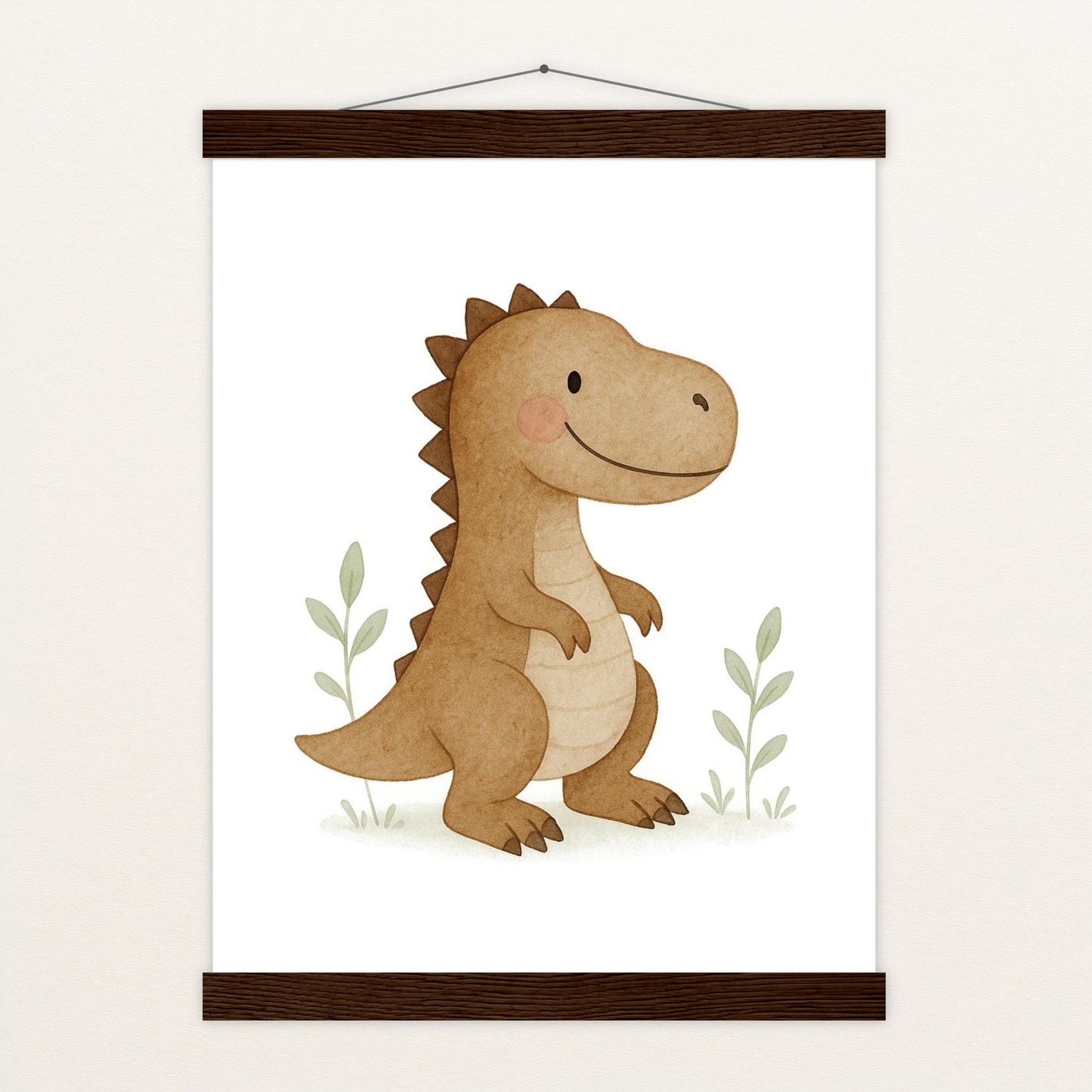 Dinosaurier T-Rex Poster mit Leisten von tinylearner