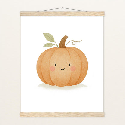 Gemüse: Kürbis Poster mit Leisten von tinylearner