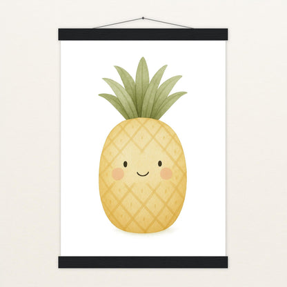 Obst: Ananas Poster mit Leisten von tinylearner