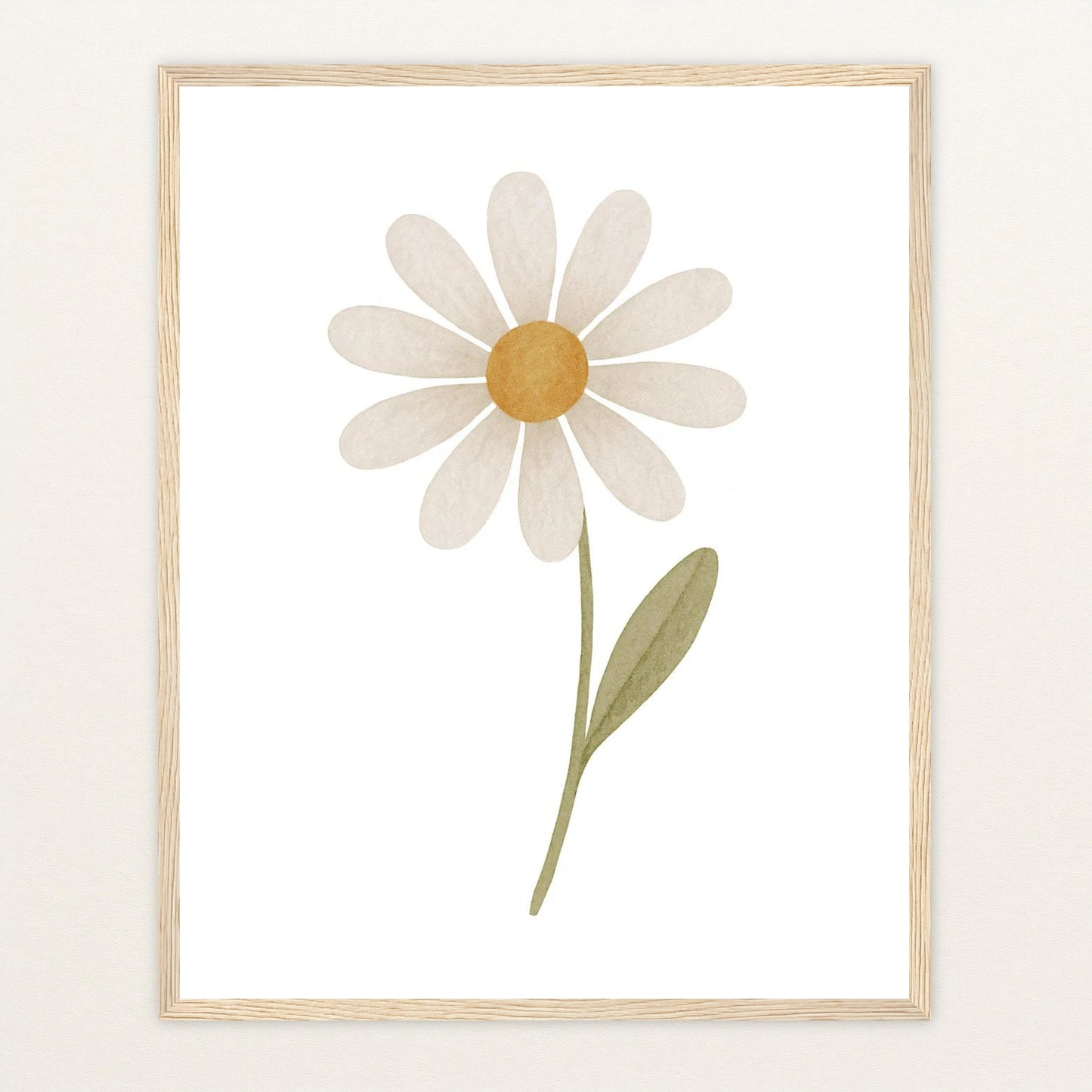 Gänseblümchen Poster mit Holzrahmen von tinylearner