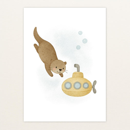 Otti der Otter - Motiv: "U-Boot" Poster von tinylearner