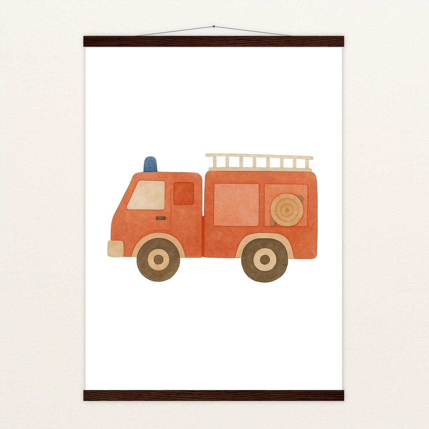 Feuerwehrauto Poster mit Leisten von tinylearner