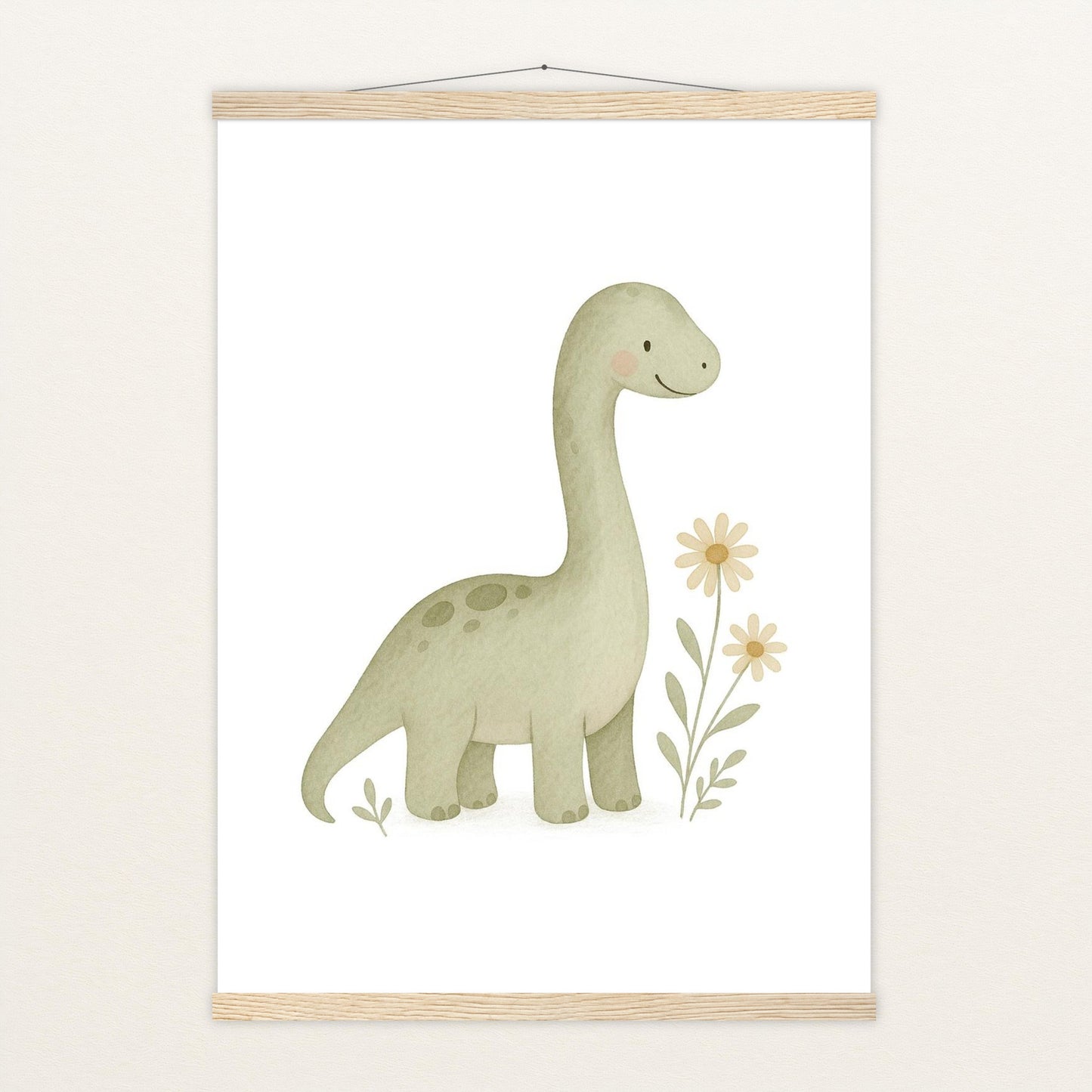 Dinosaurier Brachiosaurus Poster mit Leisten von tinylearner