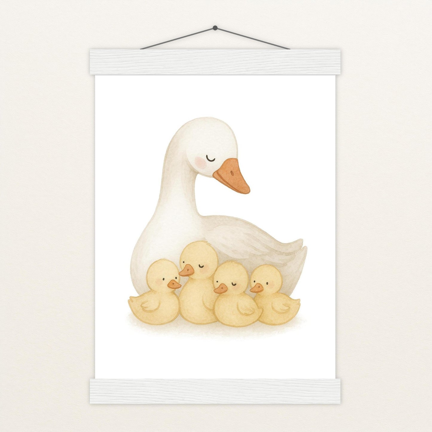 Gusi die Gans - Motiv: "Familie" Poster mit Leisten von tinylearner