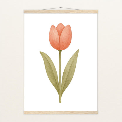 Tulpe Poster mit Leisten von tinylearner