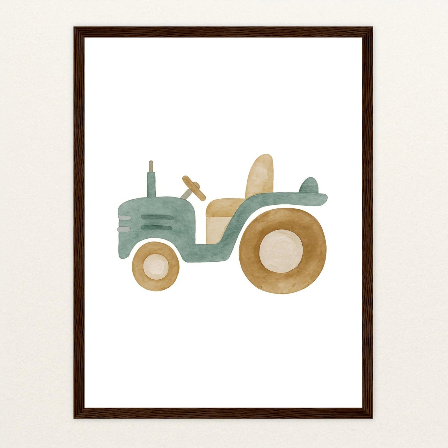 Traktor Poster mit Holzrahmen von tinylearner