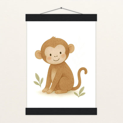 Aki der Affe Poster mit Leisten von tinylearner