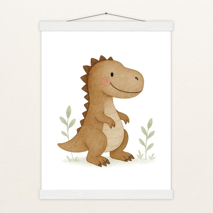 Dinosaurier T-Rex Poster mit Leisten von tinylearner
