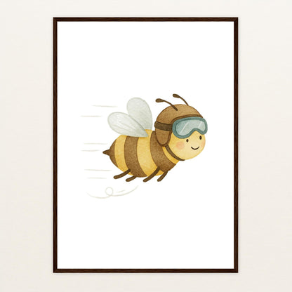Bibi die Biene Poster mit Holzrahmen von tinylearner