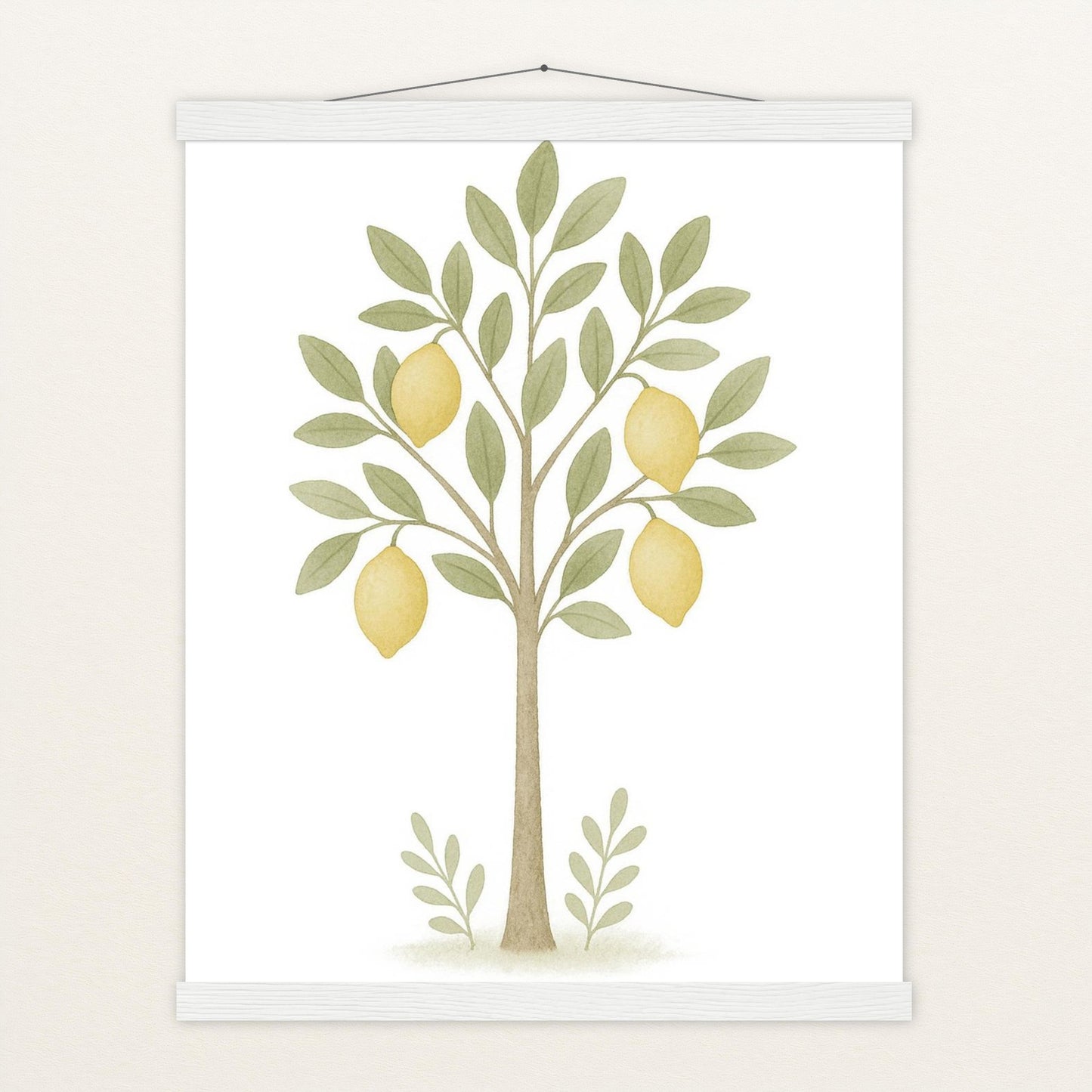 Zitronenbaum Poster mit Leisten von tinylearner