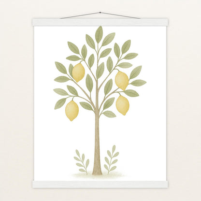 Zitronenbaum Poster mit Leisten von tinylearner