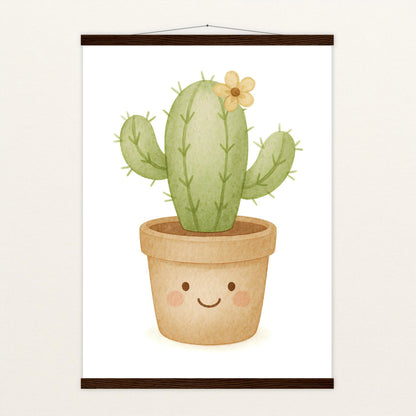 Kaktus Poster mit Leisten von tinylearner