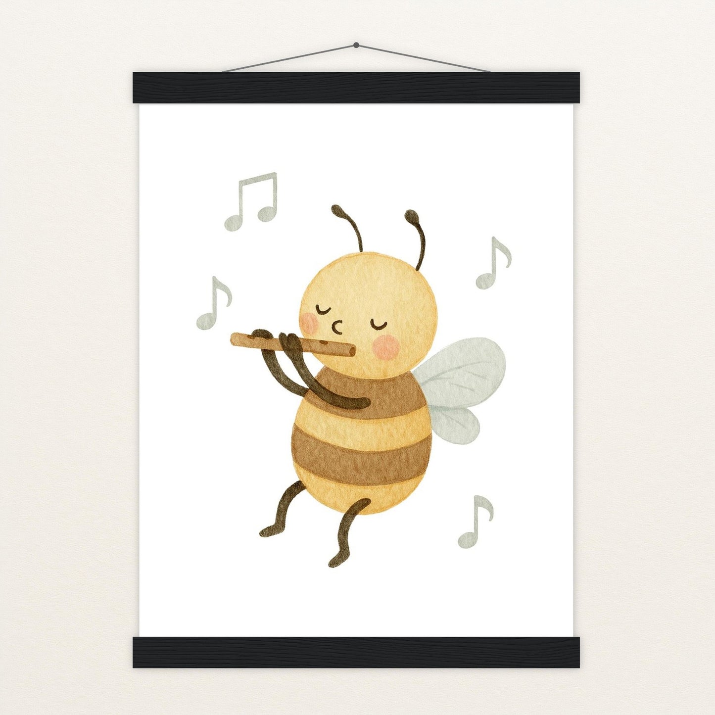 Bibi die Biene - Motiv: "Flöte" Poster mit Leisten von tinylearner