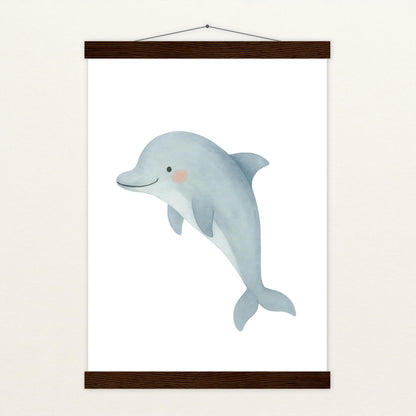 Dora der Delfin Poster mit Leisten von tinylearner