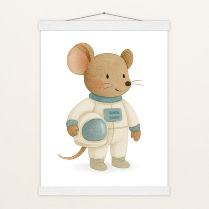 Mimi die Maus - Motiv: "Astronaut" Poster mit Leisten von tinylearner