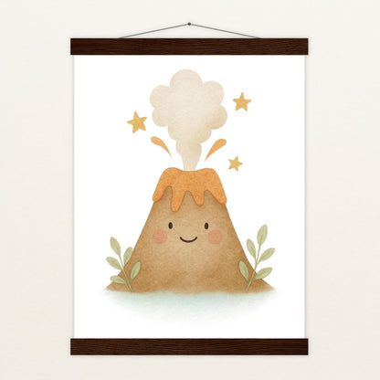 Vulkan Poster mit Leisten von tinylearner