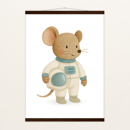 Mimi die Maus - Motiv: "Astronaut" Poster mit Leisten von tinylearner