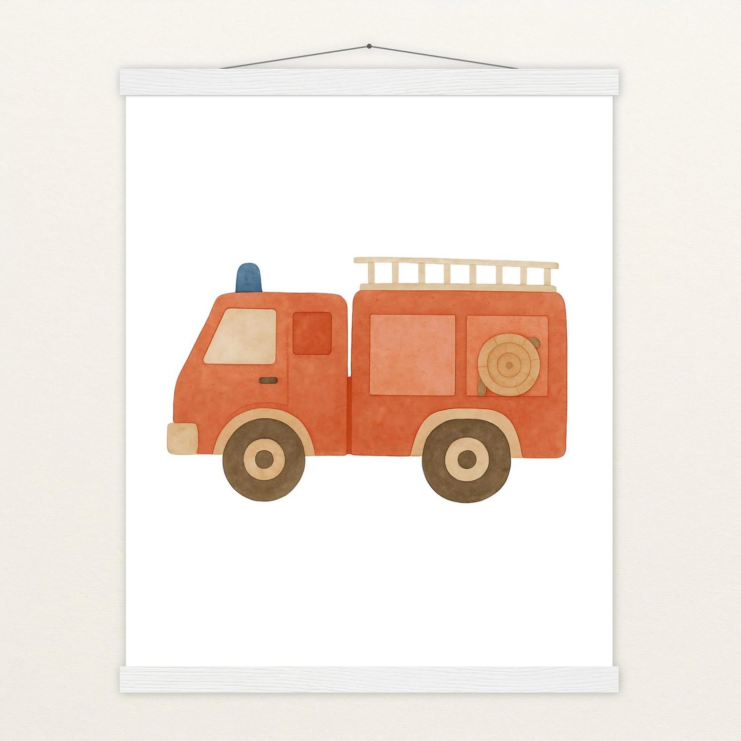 Feuerwehrauto Poster mit Leisten von tinylearner