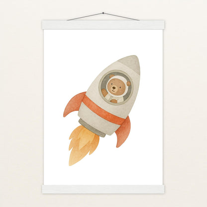 Balu der Bär - Motiv: "Rakete" Poster mit Leisten von tinylearner