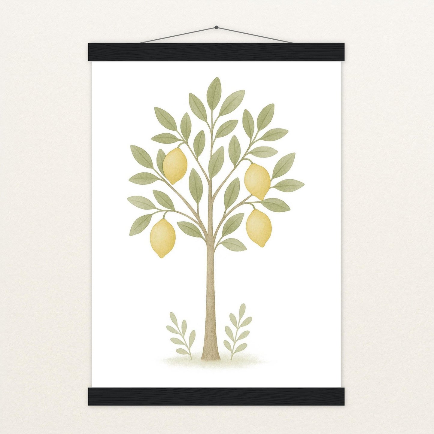 Zitronenbaum Poster mit Leisten von tinylearner