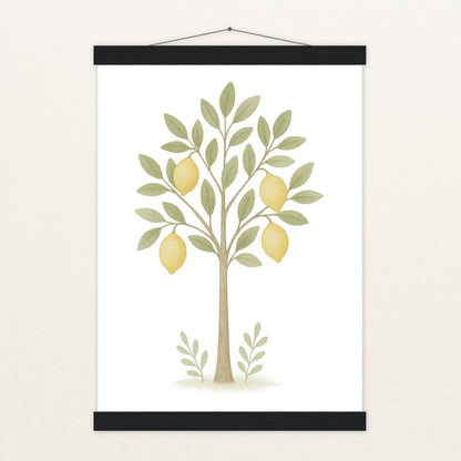 Zitronenbaum Poster mit Leisten von tinylearner