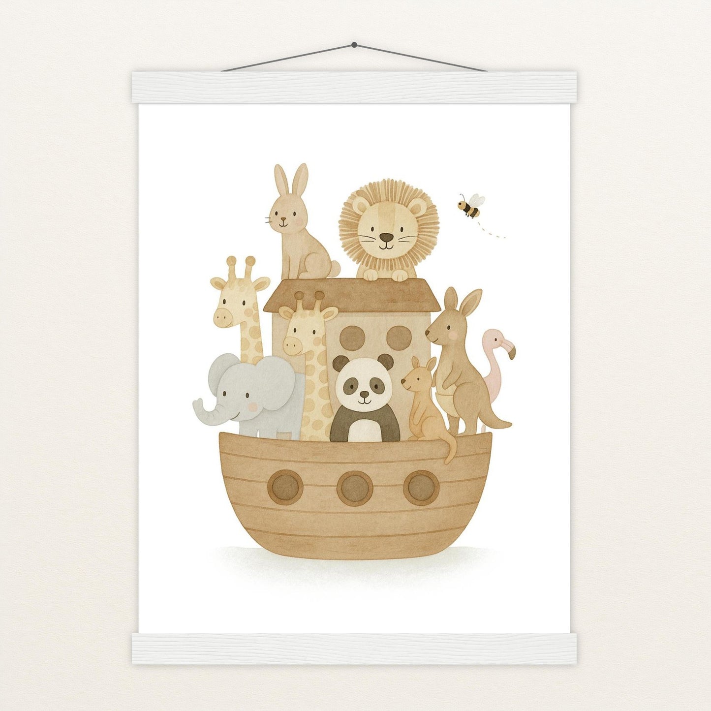 Tierfreunde - Motiv: "Arche Noah" Poster mit Leisten von tinylearner