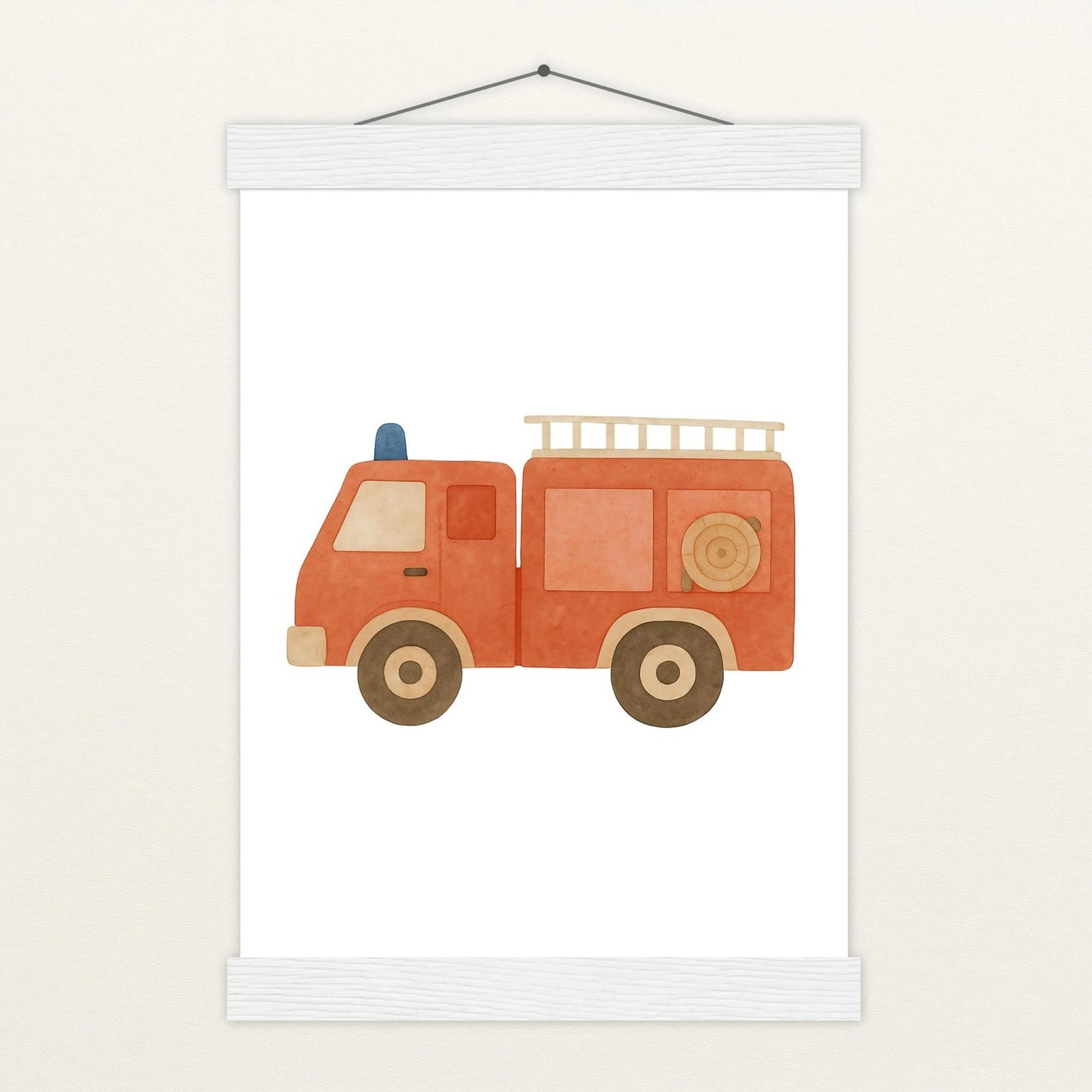 Feuerwehrauto Poster mit Leisten von tinylearner