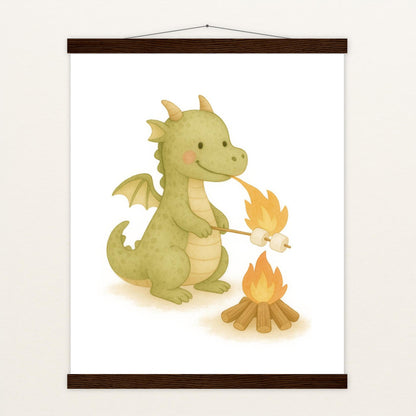 Drax der Drache - Motiv: "Marshmallows" Poster mit Leisten von tinylearner