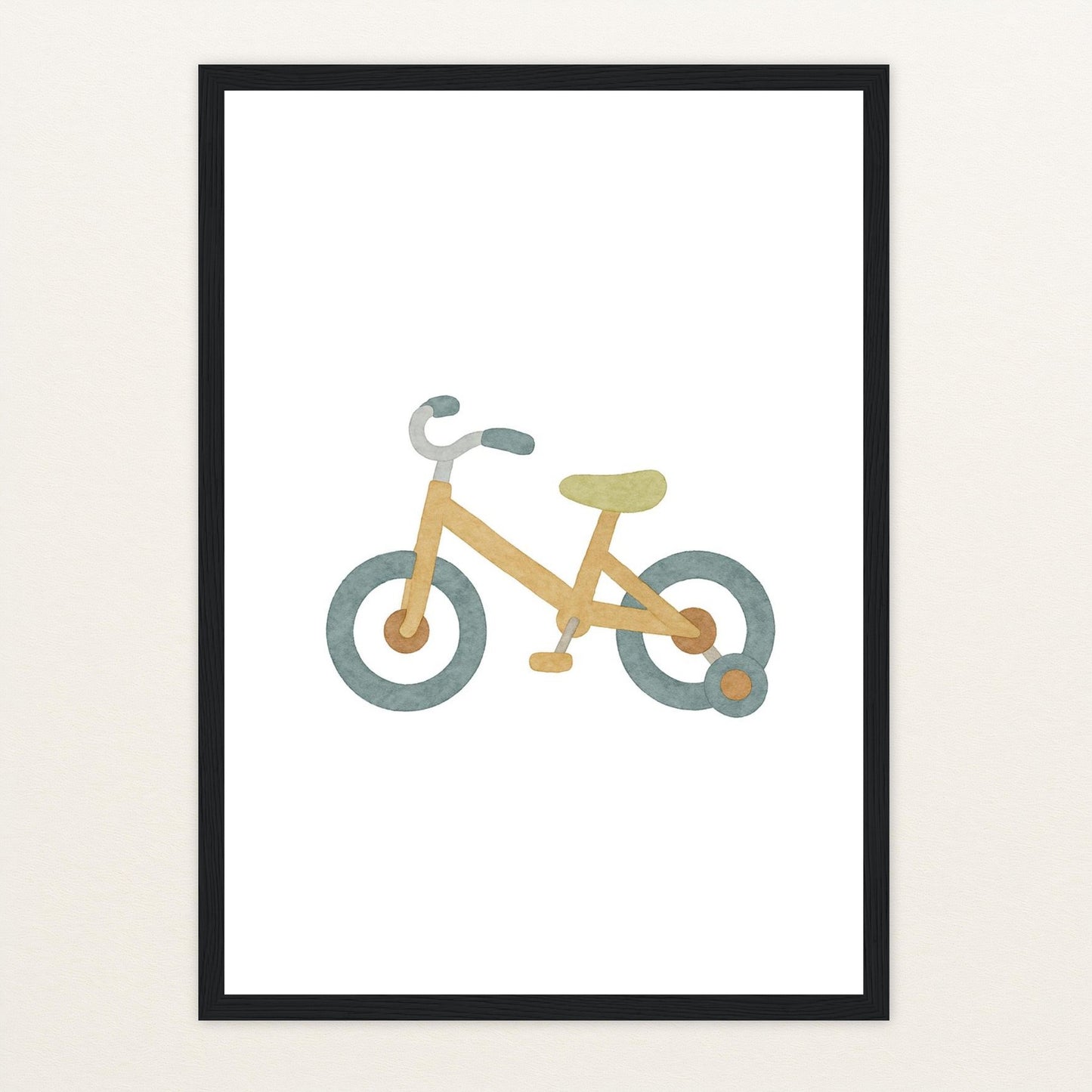 Fahrrad Poster mit Holzrahmen von tinylearner