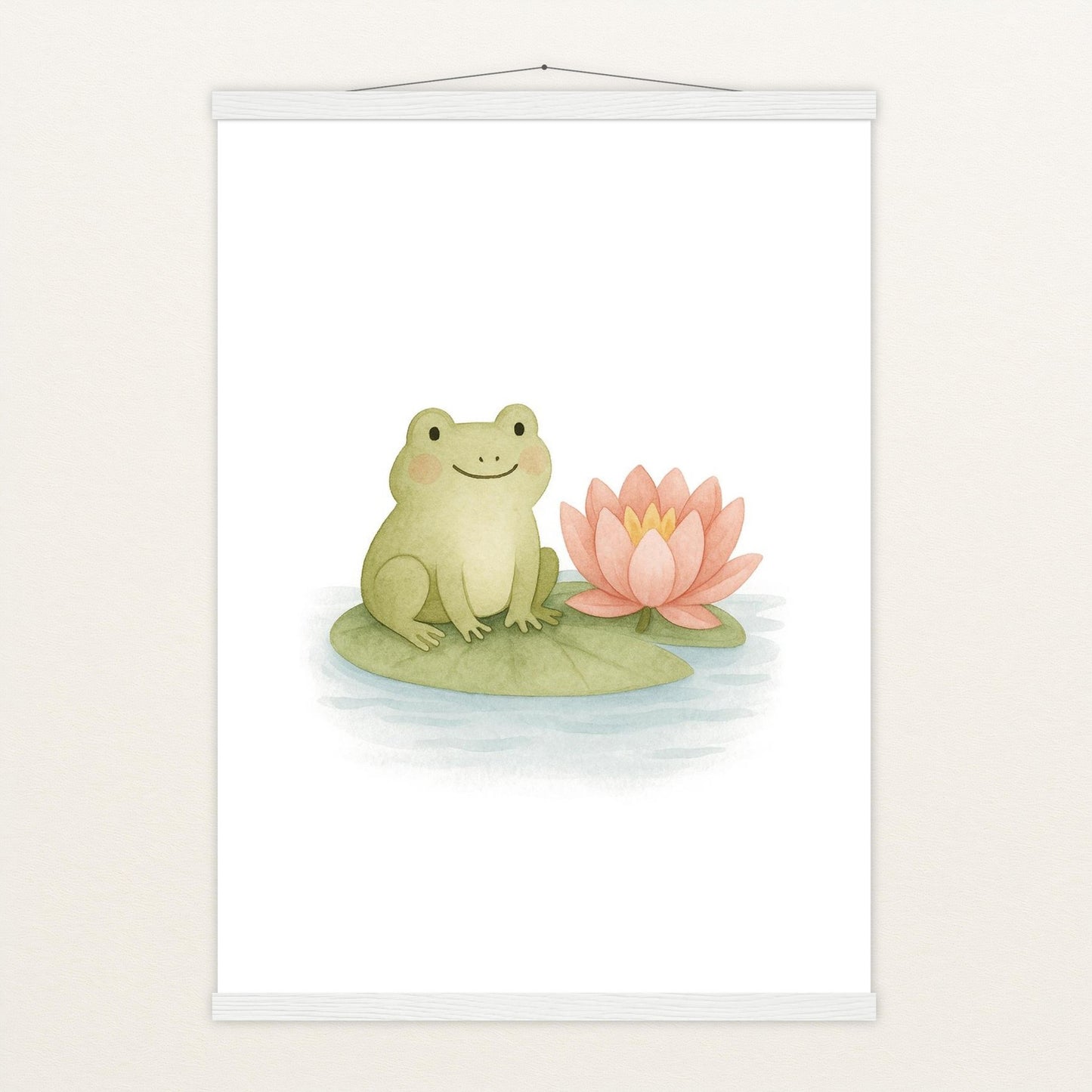 Flocke der Frosch Poster mit Leisten von tinylearner