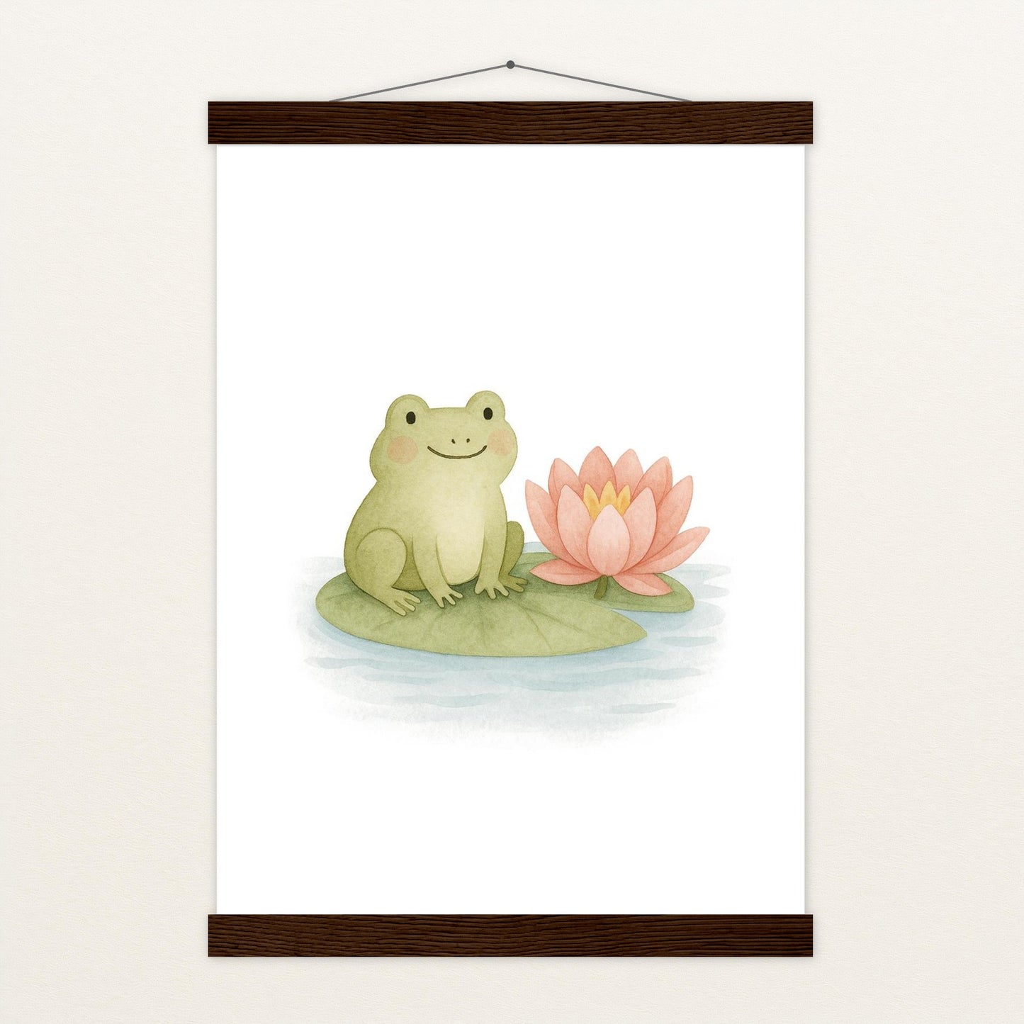 Flocke der Frosch Poster mit Leisten von tinylearner