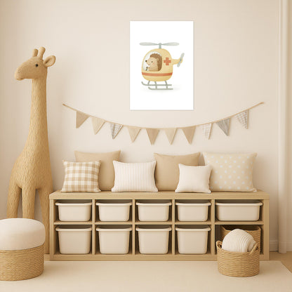 Iggi der Igel - Motiv: "Rettungshubschrauber" Poster von tinylearner