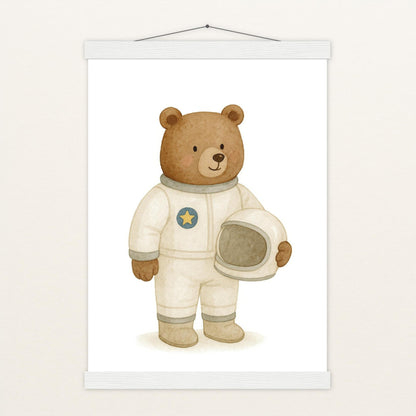 Balu der Bär - Motiv: "Astronaut" Poster mit Leisten von tinylearner