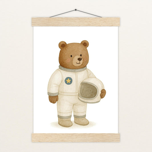 Balu der Bär - Motiv: "Astronaut" Poster mit Leisten von tinylearner